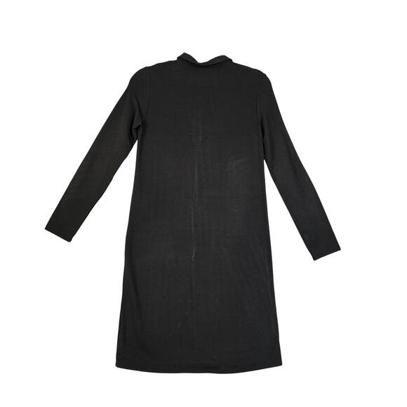 Majestic Filatures Womens Deluxe Teeshirt Dress Size XS Black Qtr Zip Soft Touch - Picture 4 of 10